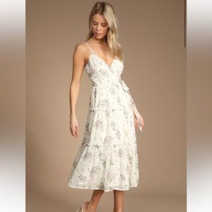 Lulus Floral Wrap Dress